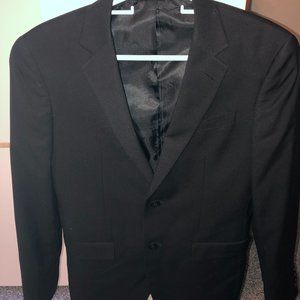 LAST CHANCE—Egara Orange slim fit black blazer